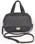 Quilted Denim Weekender Gym Bag