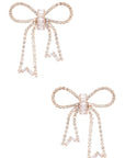 Rhinestone Bow Tie Earrings