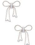 Rhinestone Bow Tie Earrings