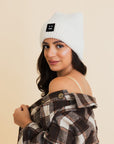 Chill Vibes Soft Ribbed Squared Face Beanie