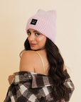 Chill Vibes Soft Ribbed Squared Face Beanie