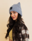 Chill Vibes Soft Ribbed Squared Face Beanie