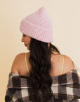 Chill Vibes Soft Ribbed Squared Face Beanie