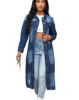 Women's Maxi Long Denim Jacket by Claude