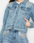 Artemis Vintage Embellished Classic Denim Jacket