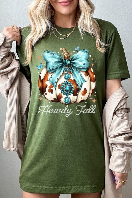 Howdy Fall Western Pumpkin Graphic Tee