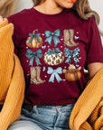 Turquoise Bow Western Fall Graphic Tee