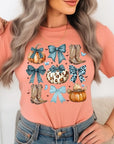 Turquoise Bow Western Fall Graphic Tee