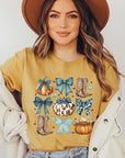 Turquoise Bow Western Fall Graphic Tee