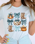 Turquoise Bow Western Fall Graphic Tee