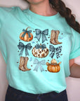 Turquoise Bow Western Fall Graphic Tee