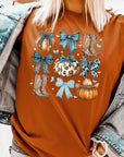 Turquoise Bow Western Fall Graphic Tee