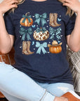 Turquoise Bow Western Fall Graphic Tee