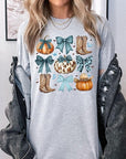 Turquoise Bow Western Fall Graphic Tee