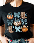 Turquoise Bow Western Fall Graphic Tee