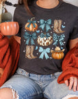 Turquoise Bow Western Fall Graphic Tee