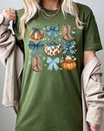 Turquoise Bow Western Fall Graphic Tee