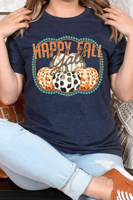 Happy Fall Y&#39;all Graphic Tee