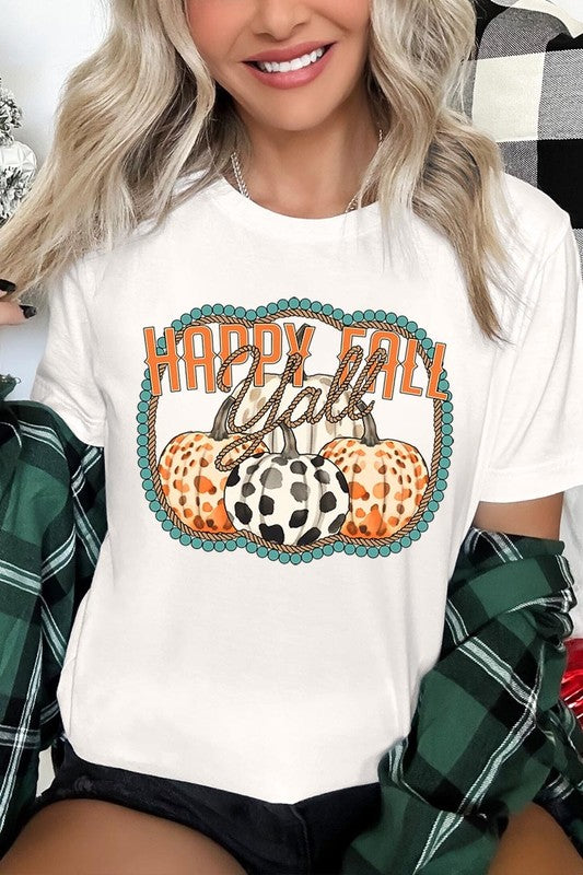 Happy Fall Y&#39;all Graphic Tee