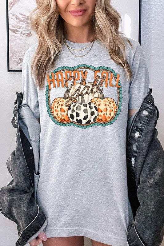 Happy Fall Y&#39;all Graphic Tee