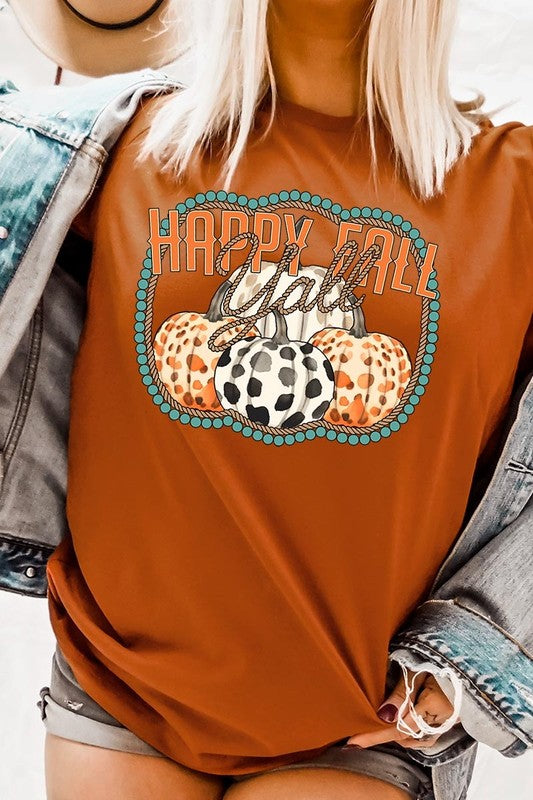 Happy Fall Y&#39;all Graphic Tee