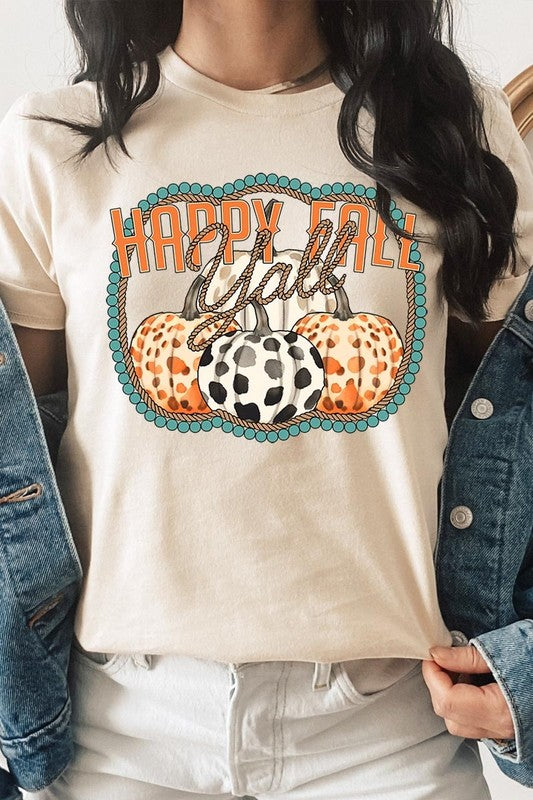 Happy Fall Y&#39;all Graphic Tee