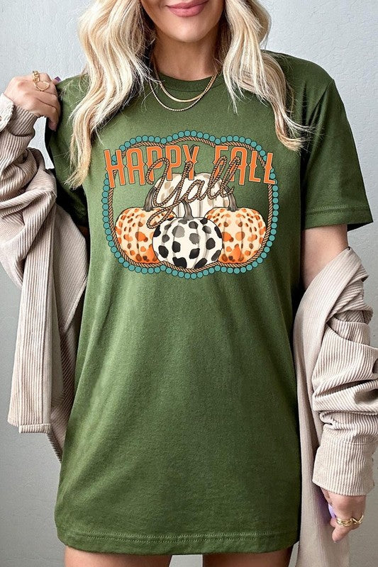 Happy Fall Y&#39;all Graphic Tee