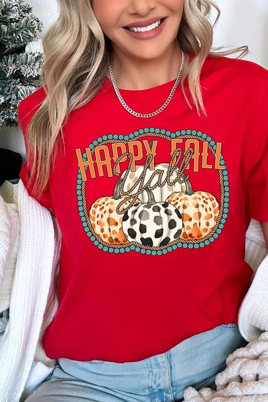 Happy Fall Y&#39;all Graphic Tee