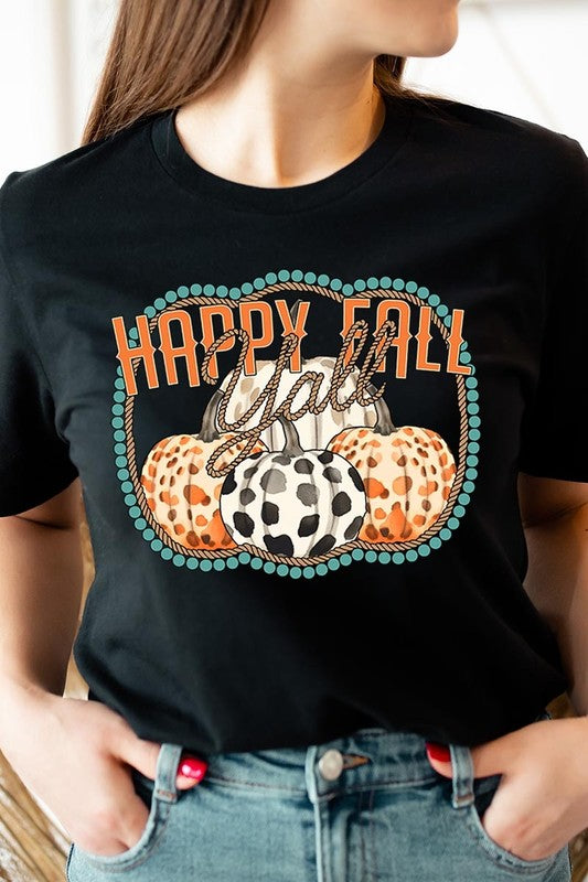 Happy Fall Y&#39;all Graphic Tee