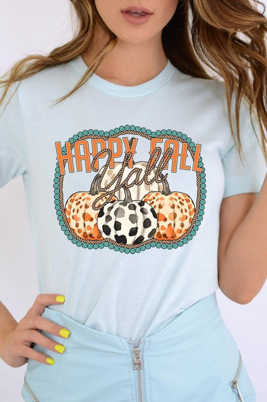 Happy Fall Y&#39;all Graphic Tee