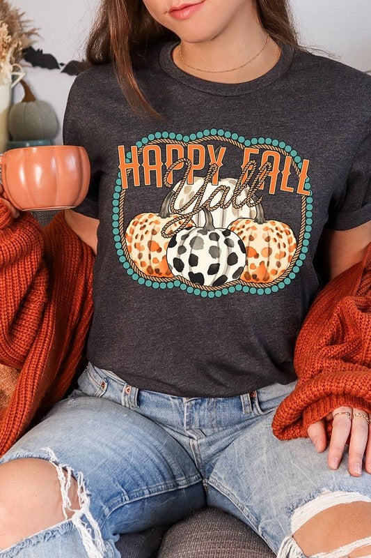 Happy Fall Y&#39;all Graphic Tee