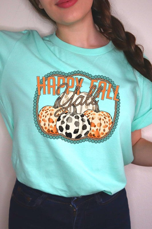 Happy Fall Y&#39;all Graphic Tee