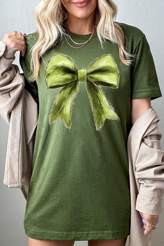 Grinchmas Coquette Bow Graphic Tee