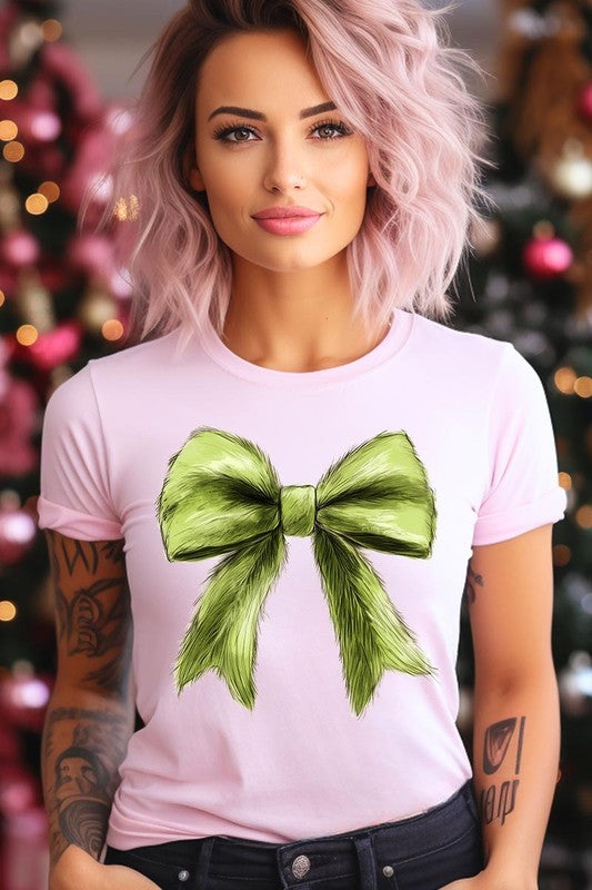 Grinchmas Coquette Bow Graphic Tee