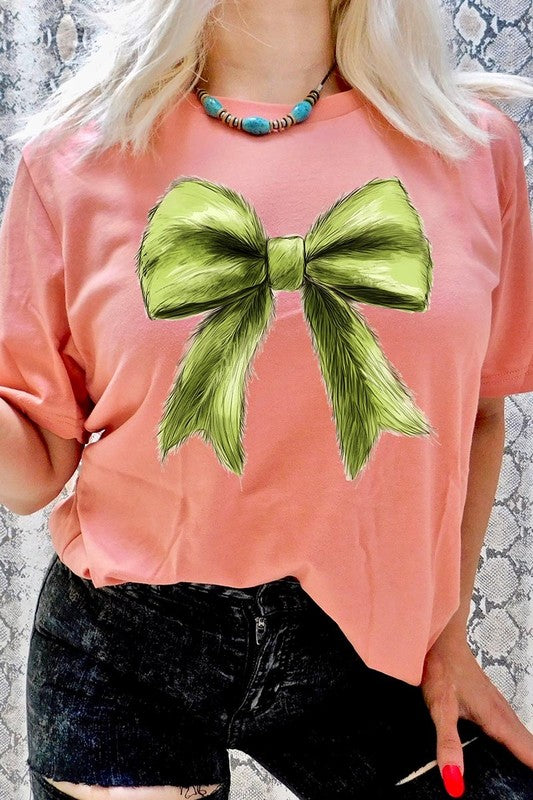 Grinchmas Coquette Bow Graphic Tee