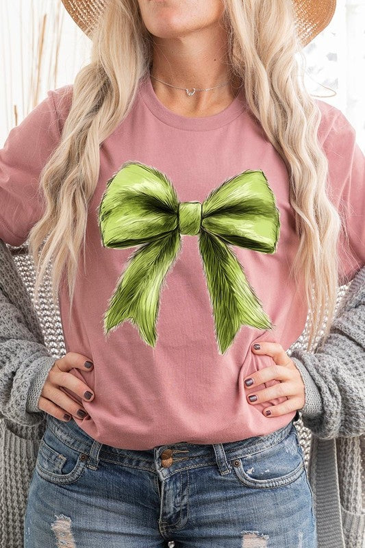 Grinchmas Coquette Bow Graphic Tee