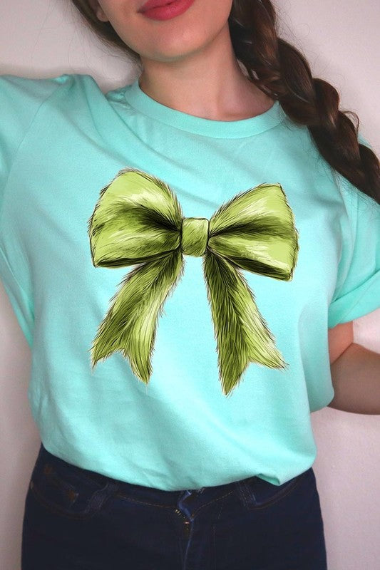 Grinchmas Coquette Bow Graphic Tee