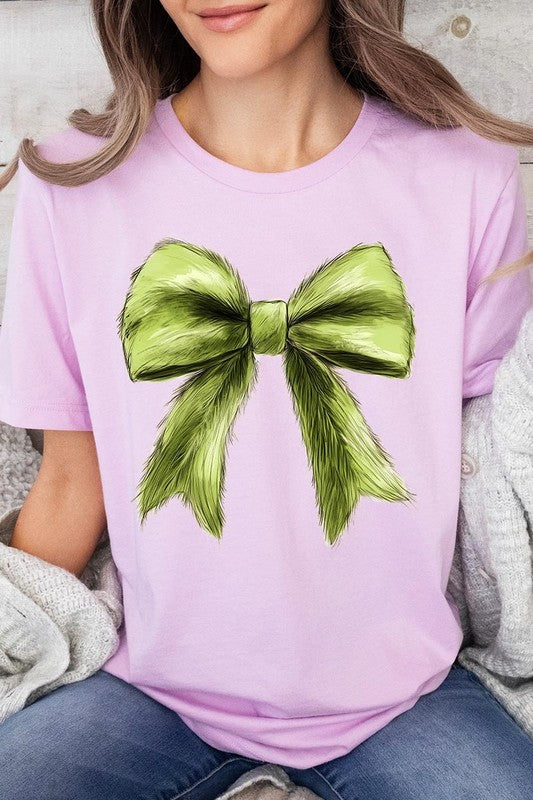 Grinchmas Coquette Bow Graphic Tee