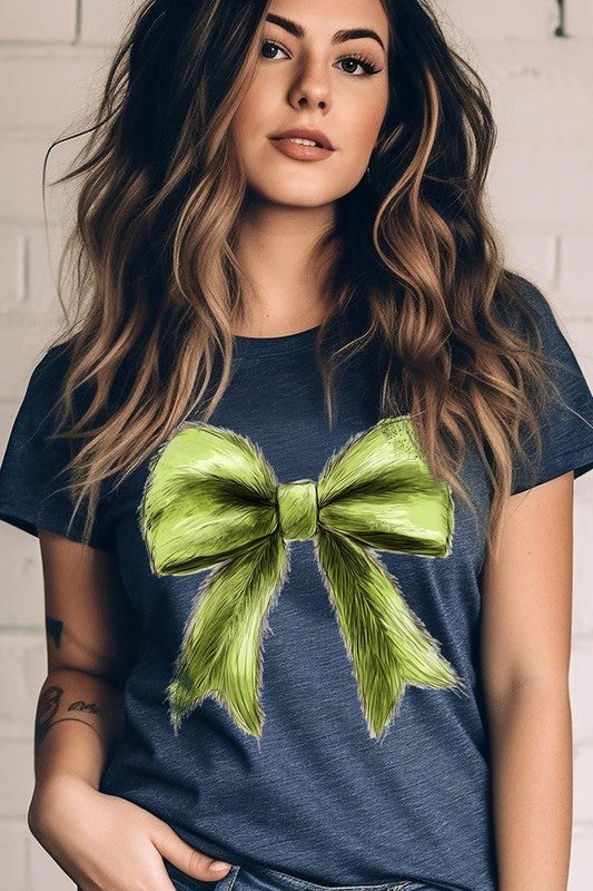 Grinchmas Coquette Bow Graphic Tee