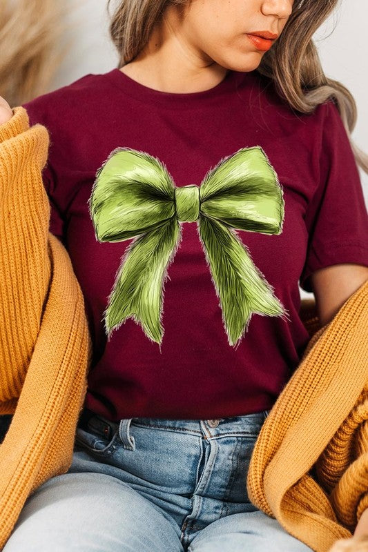 Grinchmas Coquette Bow Graphic Tee