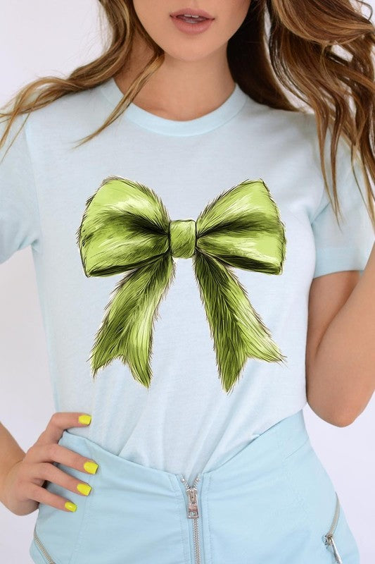 Grinchmas Coquette Bow Graphic Tee