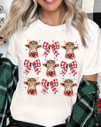 Christmas Highland Cow Graphic Tee