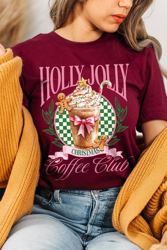 Holly Jolly Christmas Coffee Club Graphic Tee