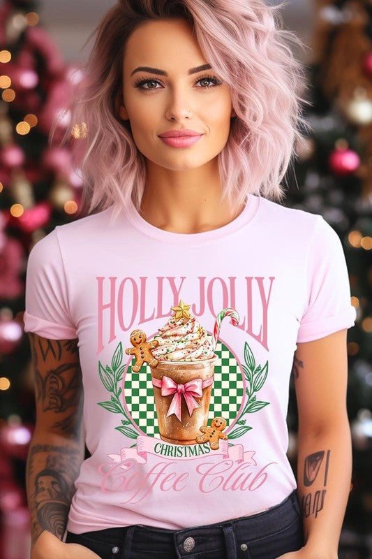 Holly Jolly Christmas Coffee Club Graphic Tee