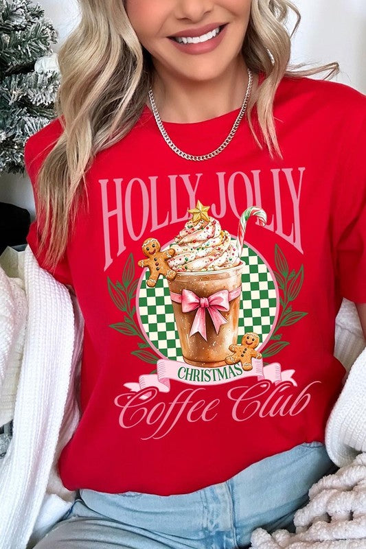 Holly Jolly Christmas Coffee Club Graphic Tee