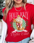 Holly Jolly Christmas Coffee Club Graphic Tee