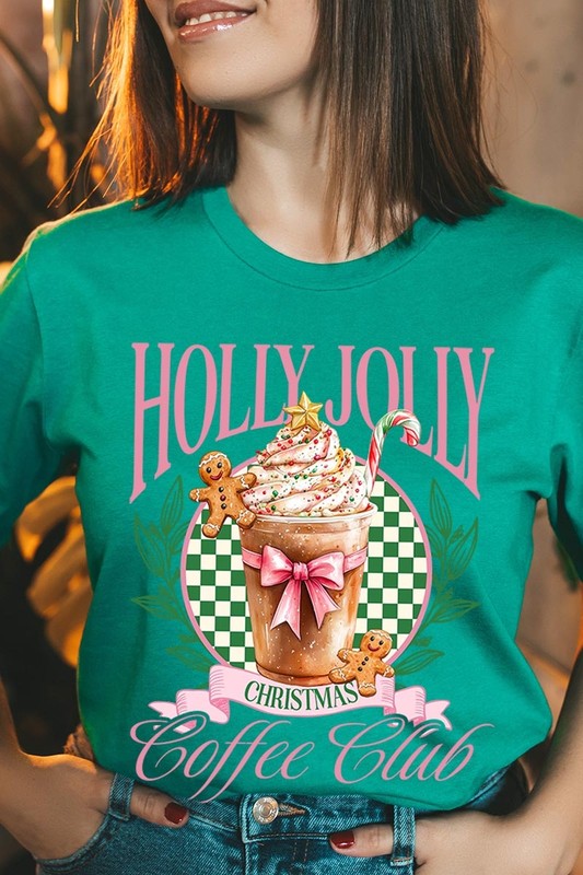 Holly Jolly Christmas Coffee Club Graphic Tee