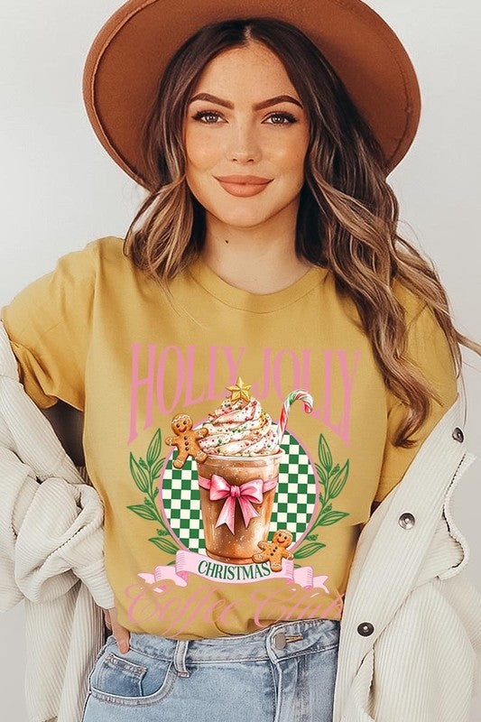 Holly Jolly Christmas Coffee Club Graphic Tee