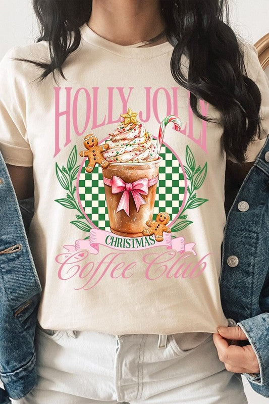 Holly Jolly Christmas Coffee Club Graphic Tee