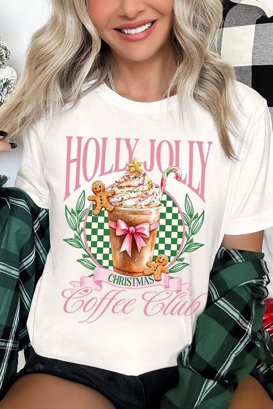 Holly Jolly Christmas Coffee Club Graphic Tee